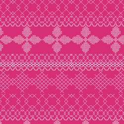 Cross and Stitch in Raspberry