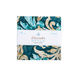 Expressions Batiks 5" Square Pack in Decorator Style Cedar Stone