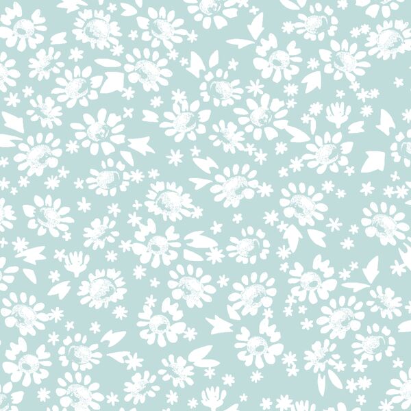 Daisies in Glacier Blue