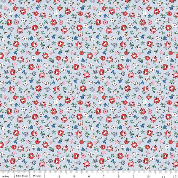 Ditsy in Floral Light Blue