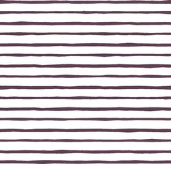 Artisan Stripe in Raisin on White