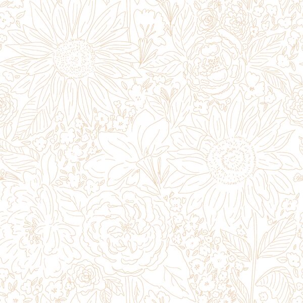 Paperie in Garden Blush on White