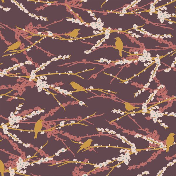 Little Aviary Sparrows in Plum