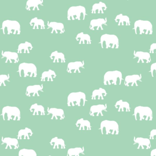 Elephant Silhouette in Seaglass