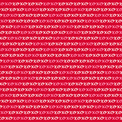 XOXO Stripe in Red Rose