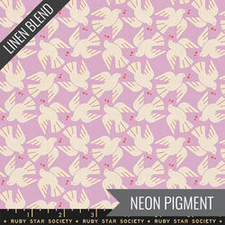 Flock Yeah Linen in Wisteria Neon