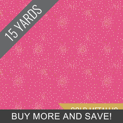 Clusters in Strawberry Metallic - 15 Yard Bolt