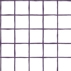 Windowpane in Aubergine on White