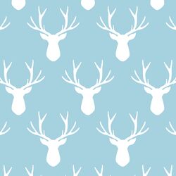 Stag Silhouette in Robins Egg