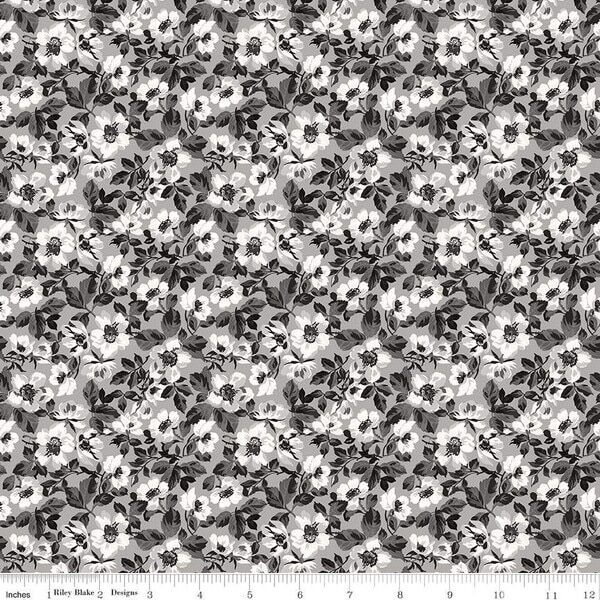 Floral in Gray