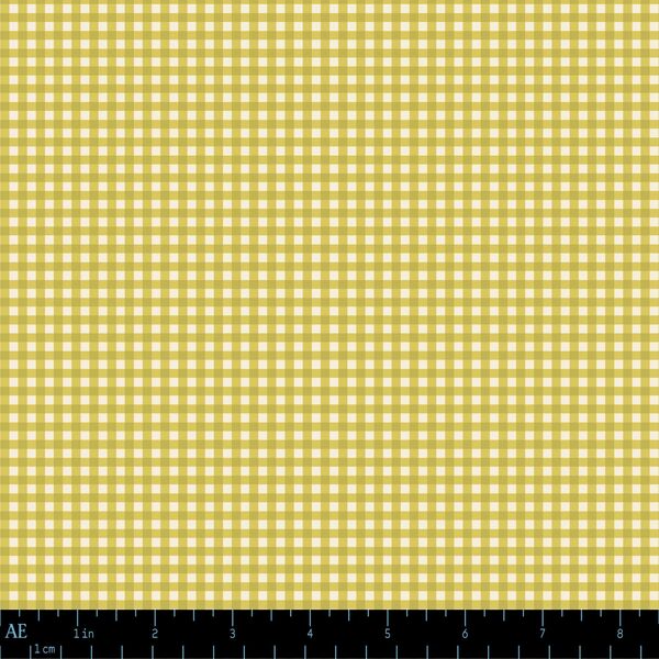 Mercerie Gingham in Curry and Moss
