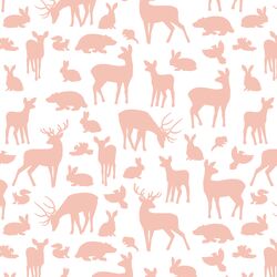 Forest Friends in Petal on White