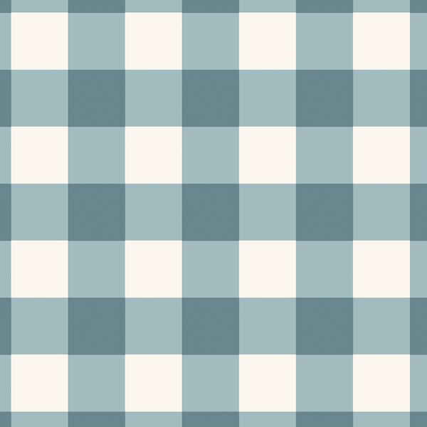 Large Gingham in Winter Blue