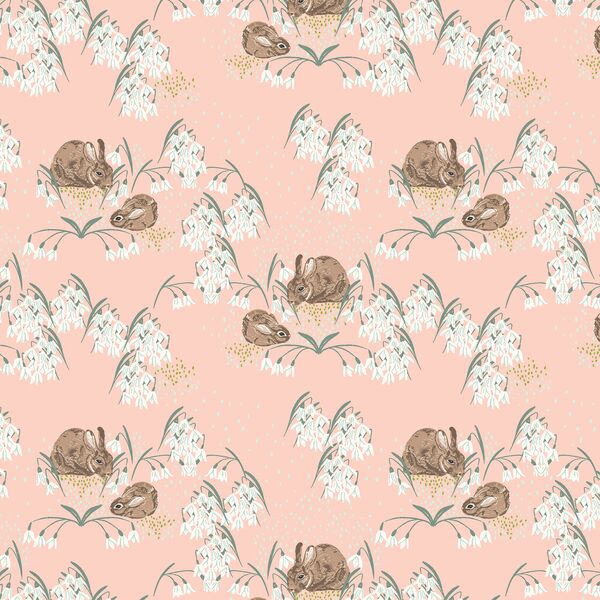 Gentle Bunnies in Pale Peach