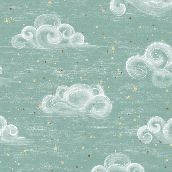 Starry Clouds in Dusty Aqua