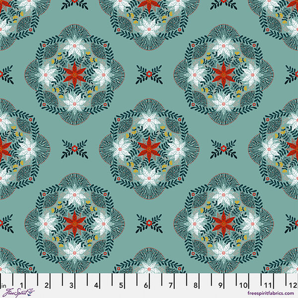 Flowers in the Thicket in Teal