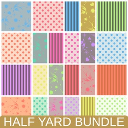 Tula's True Colors in Neon Everglow Half Yard Bundle