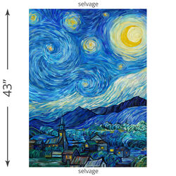 Starry Night Panel in Dark Blue