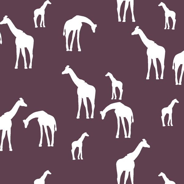 Giraffe Silhouette in Raisin