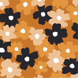 Large Fall Floral in Burnt Orange