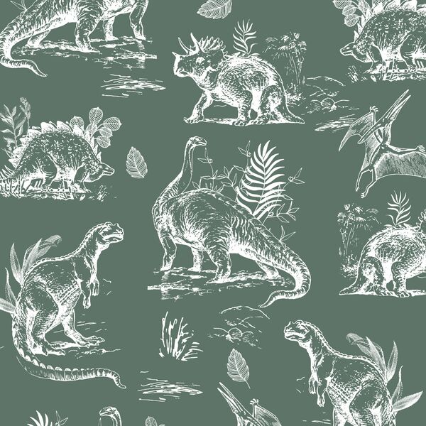 Dinosaurs in Cactus Green