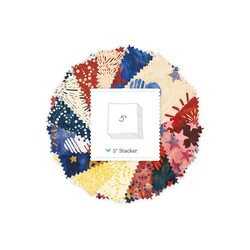 Spark of Celebration Old Glory Batiks 5" Square Pack in B