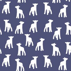 Lamb Silhouette in Indigo