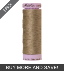 Khaki (9105-1228) - Silk Finish Cotton 50wt - 164 Yards (3 Pack)