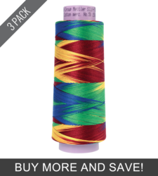 Royalty (9090-9840) - Silk Finish Cotton Multi 50wt - 1500 Yards (3 Pack)