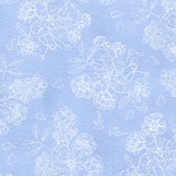 Floral Toile in Blue
