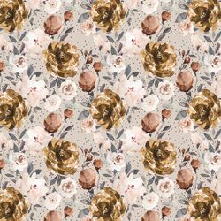 Little Peonies in Autumn Birch Dot