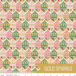 Christmas Houses in Pink Sparkle