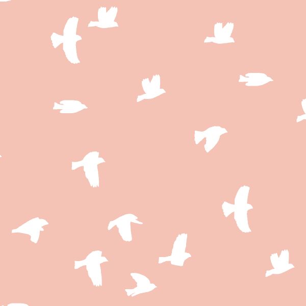 Flock Silhouette in Petal