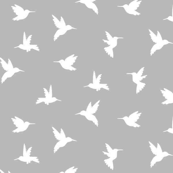Hummingbird Silhouette in Pebble