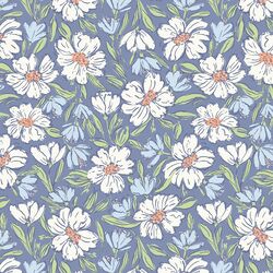 Fallen Blooms in Twilight Blue