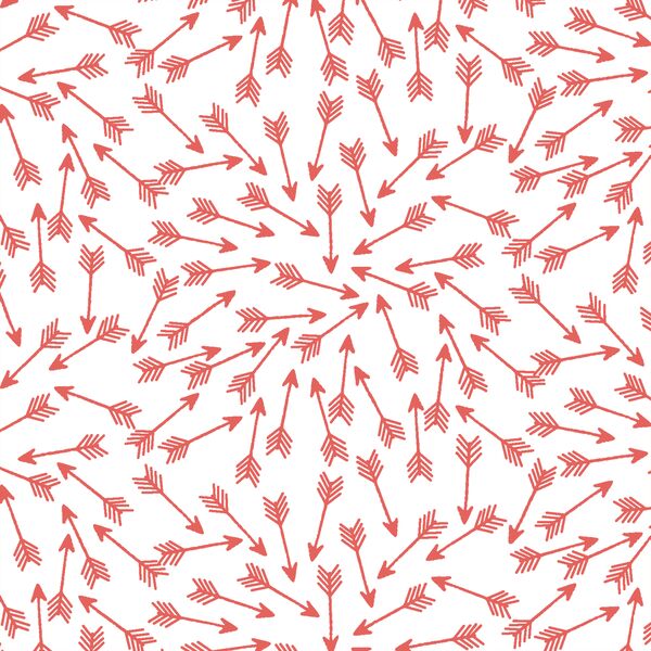Arrows in Salmon on White