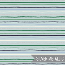 Festive Stripe in Mint Metallic