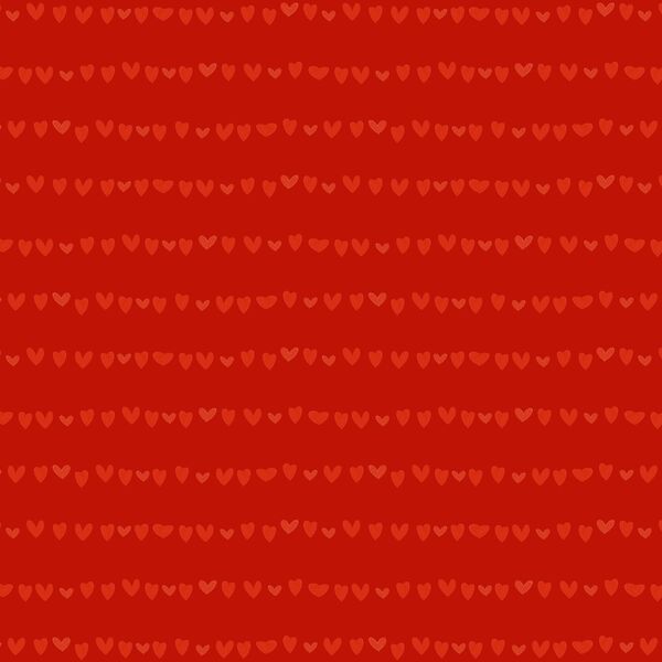 Striped Hearts in Red