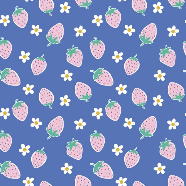 Big Berry Picking in Cornflower Blue