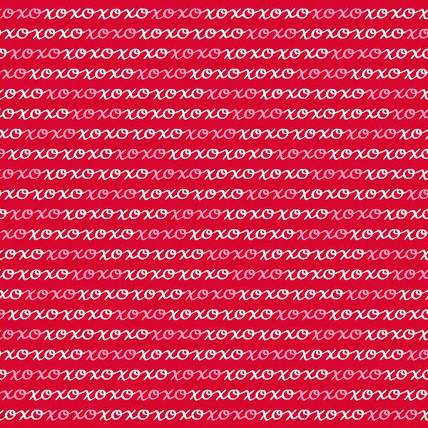 XOXO Stripe in Red Rose