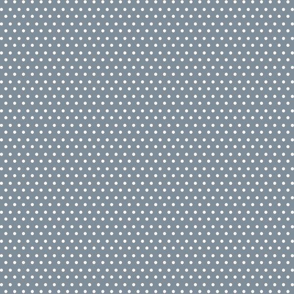Small Winter Dot in White on Winter Blue