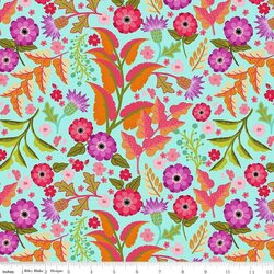 Floral in Aqua
