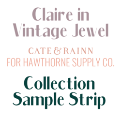 Claire in Vintage Jewel Sample Strip