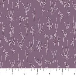 Line Floral in Purple