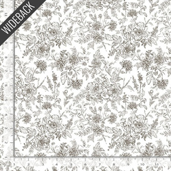 Graceful Blossoms Wideback in White