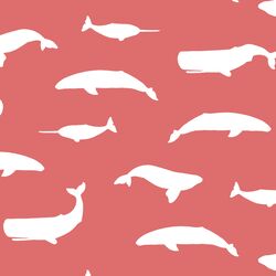 Whale Silhouette in Poppy
