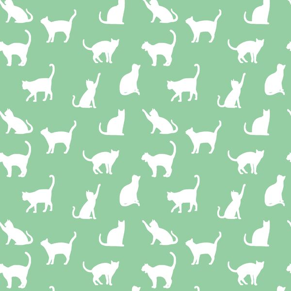 Cat Silhouette in Sprout