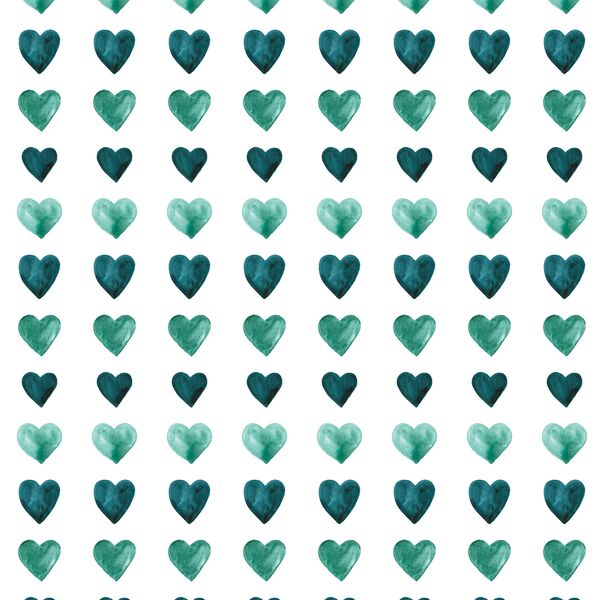 Painted Hearts in Ocean