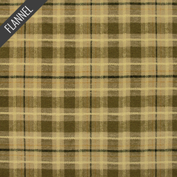 Check Plaid Flannel in Olive Jam