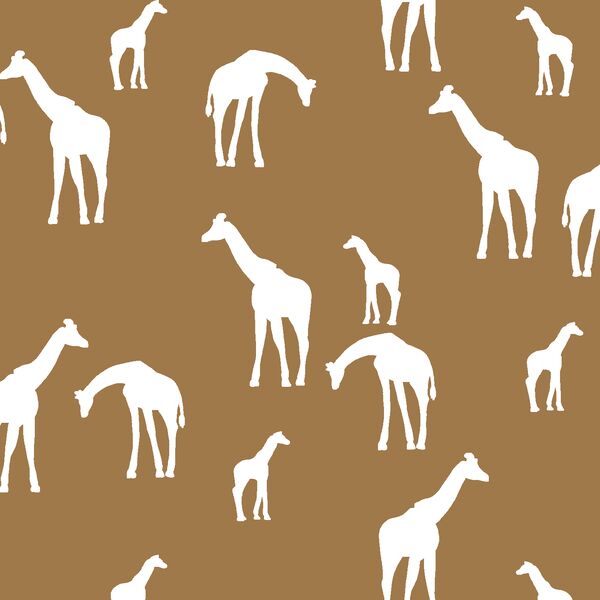 Giraffe Silhouette in Ochre